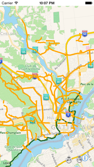 GatineauVélo Screenshot